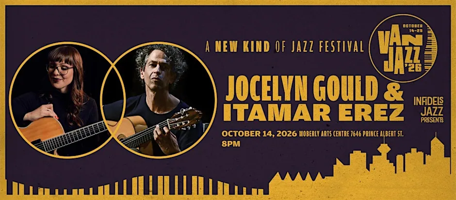 Infidels Jazz Presents: Jocelyn Gould & Itamar Erez at Moberly Arts Centre à Moberly Arts & Cultural Centre