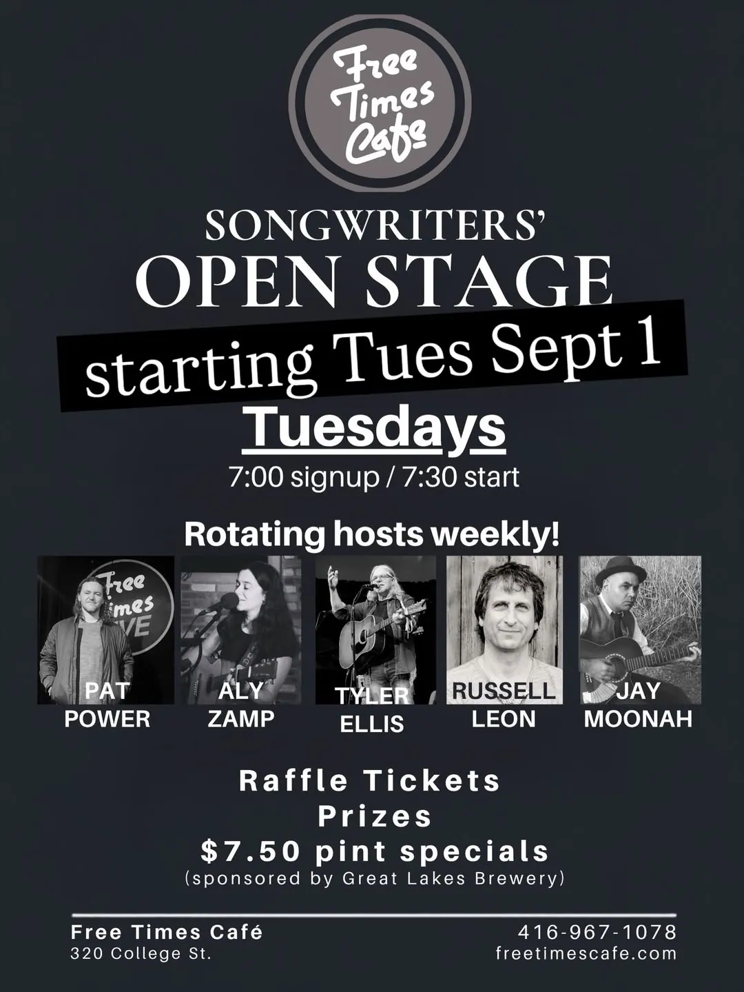 Songwriters' Open Stage with Aly Zamp à Free Times Cafe