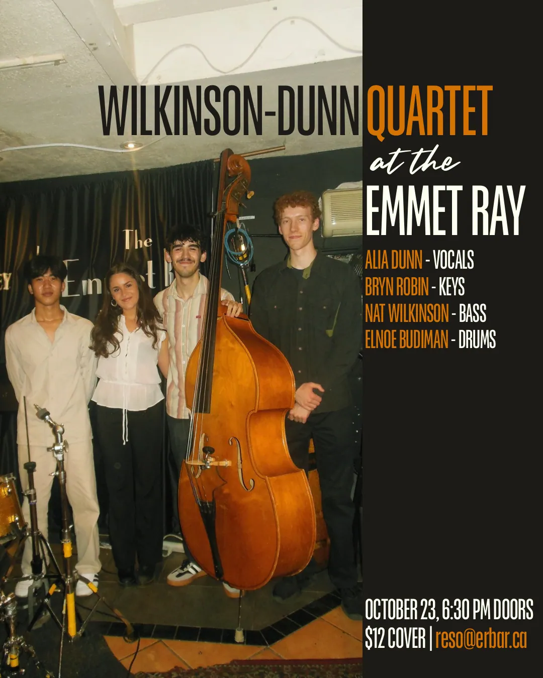 Wilkinson-Dunn Quartet, Straight ahead jazz à The Emmet Ray