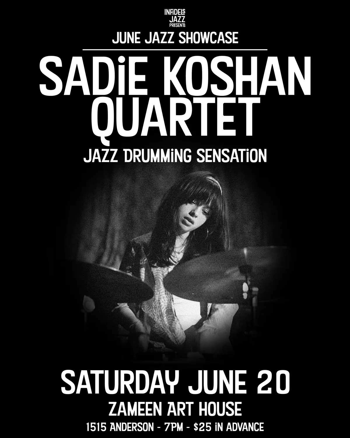 Late Night Jazz Jam with host: Sadie Koshan (drums) at Jazz Bistro