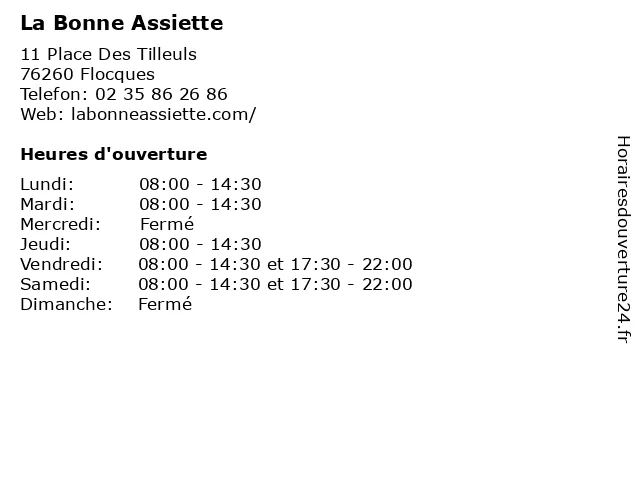 La Bonne Assiette 11 Place des Tilleuls