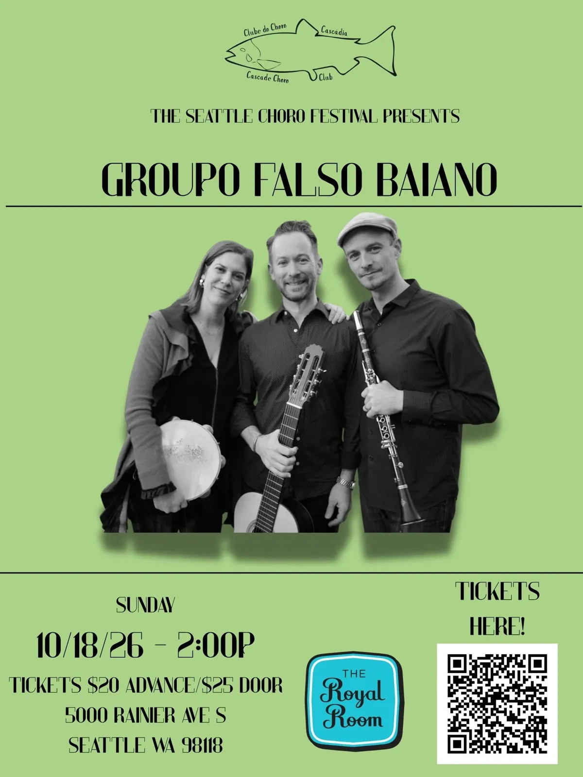 Seattle Choro Festival – Grupo Falso Baiano at The Royal Room
